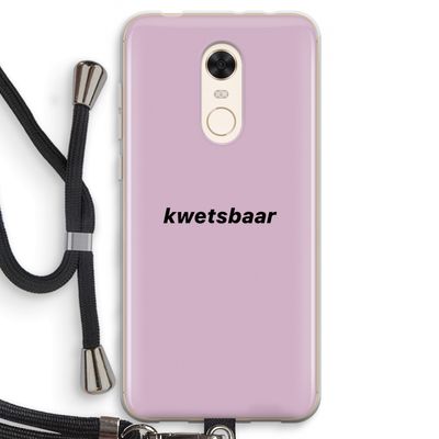 kwetsbaar: Xiaomi Redmi 5 Transparant Hoesje met koord