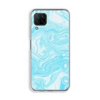 Waterverf blauw: Huawei P40 Lite Transparant Hoesje