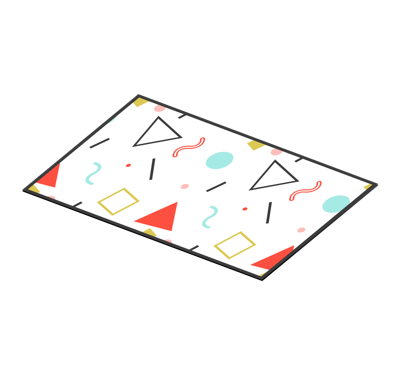 Originele placemats Grappige geometrische vormen