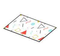 Originele placemats Grappige geometrische vormen