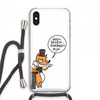 Geen Gezeik: iPhone XS Max Transparant Hoesje met koord
