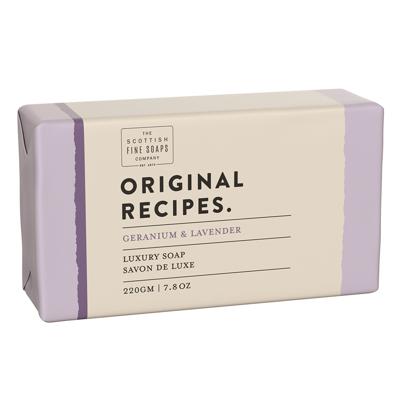 Scottish Fine Soaps Luxury Soap Bars Original Recipes - Geranium & Luxury Soap 220gr