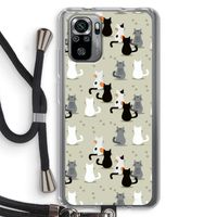 Katten: Xiaomi Redmi Note 10S Transparant Hoesje met koord