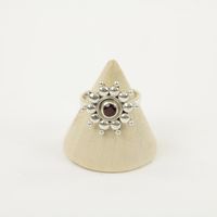 Zilveren Ring met Granaat Maat 16,5 - Model 2 (Sterling Zilver 925) Zilveren Ring met Granaat Maat 16,5 - Model 2 (Sterling Zilver 925)