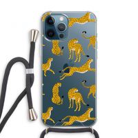 Luipaard: iPhone 12 Pro Transparant Hoesje met koord