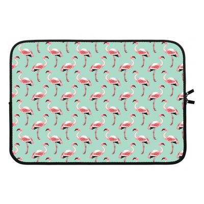 Flamingoprint groen: Laptop sleeve 13 inch