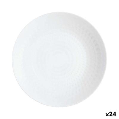 Diep bord Luminarc Pampille Wit Glas (20 cm) (24 Stuks)