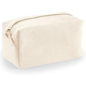 Toilettas/make-up tas - Reis toilettassen/make-up etui - Handbagage - naturel - 21 x 11 x 11 cm