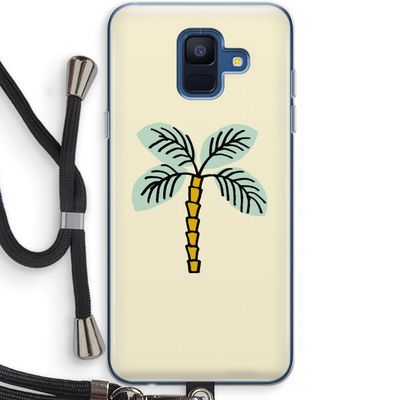 Palmboom: Samsung Galaxy A6 (2018) Transparant Hoesje met koord