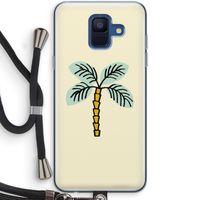 Palmboom: Samsung Galaxy A6 (2018) Transparant Hoesje met koord