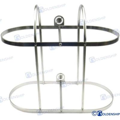 Portadefensas y soportes defensas GS62107 - SOPORTE 2 DEFENSAS INOX 2X30 CM