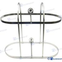 Portadefensas y soportes defensas GS62107 - SOPORTE 2 DEFENSAS INOX 2X30 CM