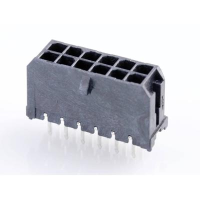 Molex 430451228 Male header, inbouw (standaard) Totaal aantal polen: 12 Rastermaat: 3 mm Inhoud: 1 stuk(s) Tray