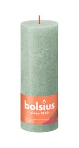 Rustiek stompkaars shine 190/68 jade green - Bolsius