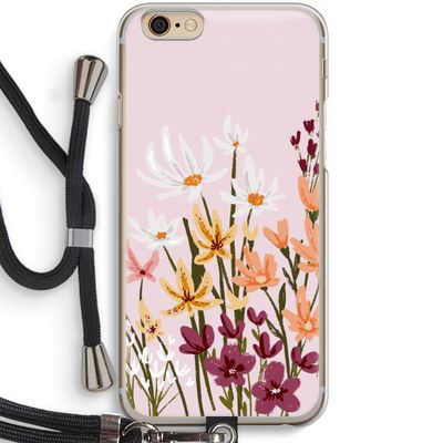 Painted wildflowers: iPhone 6 / 6S Transparant Hoesje met koord