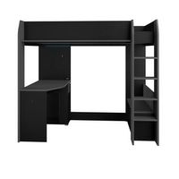 Hoogslaper Levi met LED - zwart - 90x200 cm