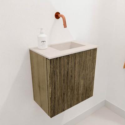 Toiletmeubel Mondiaz Joya Dlux | 40 cm | Meubelkleur Dusk | Faye wastafel Meli Wasbak Rechts | Zonder kraangat(en)