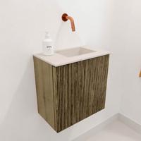 Toiletmeubel Mondiaz Joya Dlux | 40 cm | Meubelkleur Dusk | Faye wastafel Meli Wasbak Rechts | Zonder kraangat(en)