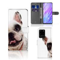 Samsung Galaxy S20 Ultra | Telefoonhoesje | Met pasjeshouder | Franse Bulldog