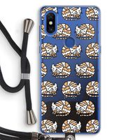 Slapende poes: Xiaomi Mi Mix 3 Transparant Hoesje met koord