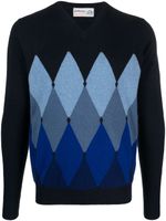 Ballantyne pull en maille intarsia - Bleu