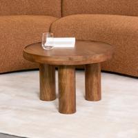 LABEL51 Ronde Salontafel 'Elly' Mangohout, 60cm, kleur Naturel