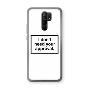 Don't need approval: Xiaomi Redmi 9 Transparant Hoesje