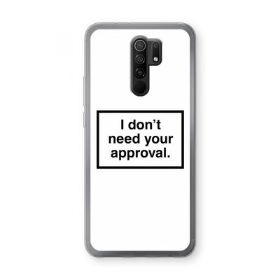Don't need approval: Xiaomi Redmi 9 Transparant Hoesje