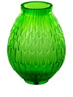 Lalique "petit vase Plumes (14,7 cm)" - Vert - thumbnail