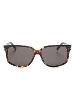 Saint Laurent Eyewear lunettes de soleil carrées à effet écailles de tortue - Noir