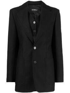 Goen.J blazer boutonné à revers crantés - Noir