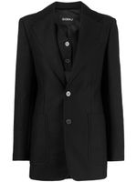 Goen.J blazer boutonné à revers crantés - Noir