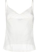 Patrizia Pepe caraco transparent bordé de dentelle - Blanc