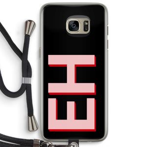 Monogram: Samsung Galaxy S7 Edge Transparant Hoesje met koord