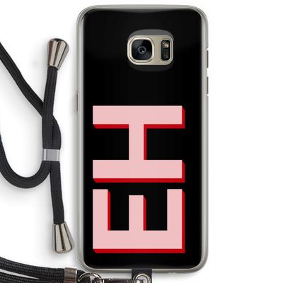 Monogram: Samsung Galaxy S7 Edge Transparant Hoesje met koord
