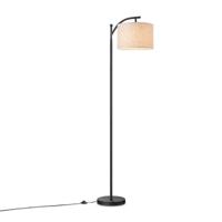 vloerlamp 49/49/150cm, Zwart, staande lamp met lampenkap, geschikt voor E27 LED lichtbron, met voetschakelaar, geschikt voor woonkamer, slaapkamer en thuiskantoor