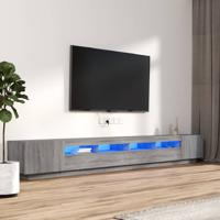 3-delige Tv-meubelset met LED's bewerkt hout grijs sonoma eiken