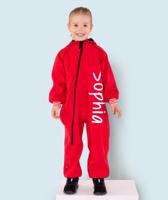 Waterproof Softshell Overall Comfy Red Striped Cuffs Jumpsuit - thumbnail