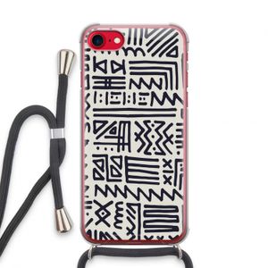 Marrakech print: iPhone SE 2020 Transparant Hoesje met koord