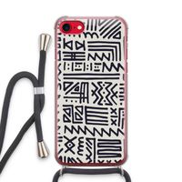 Marrakech print: iPhone SE 2020 Transparant Hoesje met koord