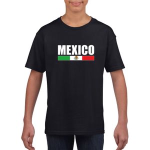 Zwart Mexico supporter t-shirt voor kinderen