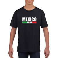 Zwart Mexico supporter t-shirt voor kinderen - thumbnail