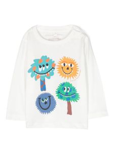 Stella McCartney Kids t-shirt à imprimé Monster Face - Blanc