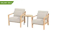 Lucas loungestoelen met Yoga bijzettafel Ø 45 cm