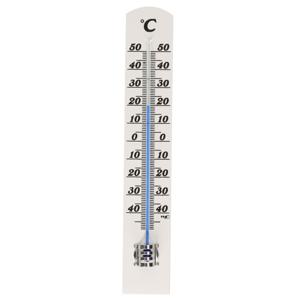 TFA Binnen Thermometer - analoog - berkenhout - wit - 18 x 3 cm