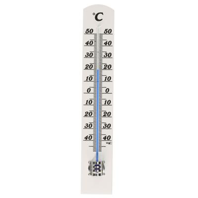 TFA Binnen Thermometer - analoog - berkenhout - wit - 18 x 3 cm