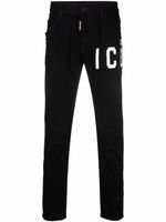 DSQUARED2 pantalon de jogging à logo imprimé - Noir