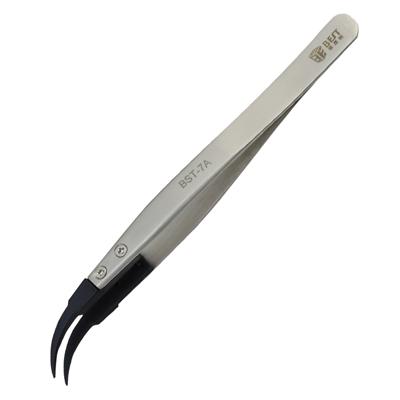 BEST BST-7A gebogen hoofd pincet voor mobiele telefoon / Computer Reparatie