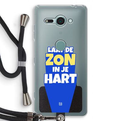 Laat de zon in je hart: Sony Xperia XZ2 Compact Transparant Hoesje met koord