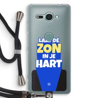 Laat de zon in je hart: Sony Xperia XZ2 Compact Transparant Hoesje met koord